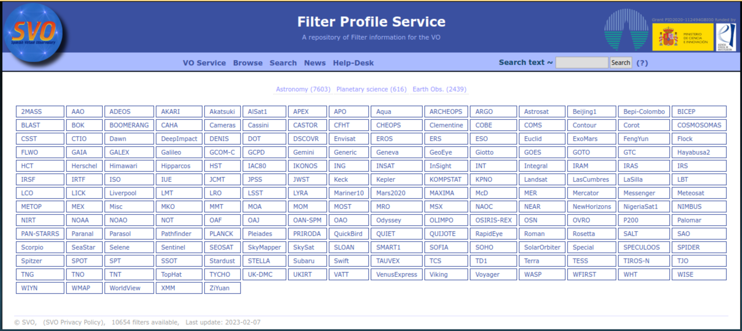 SVO Filter Profile Service